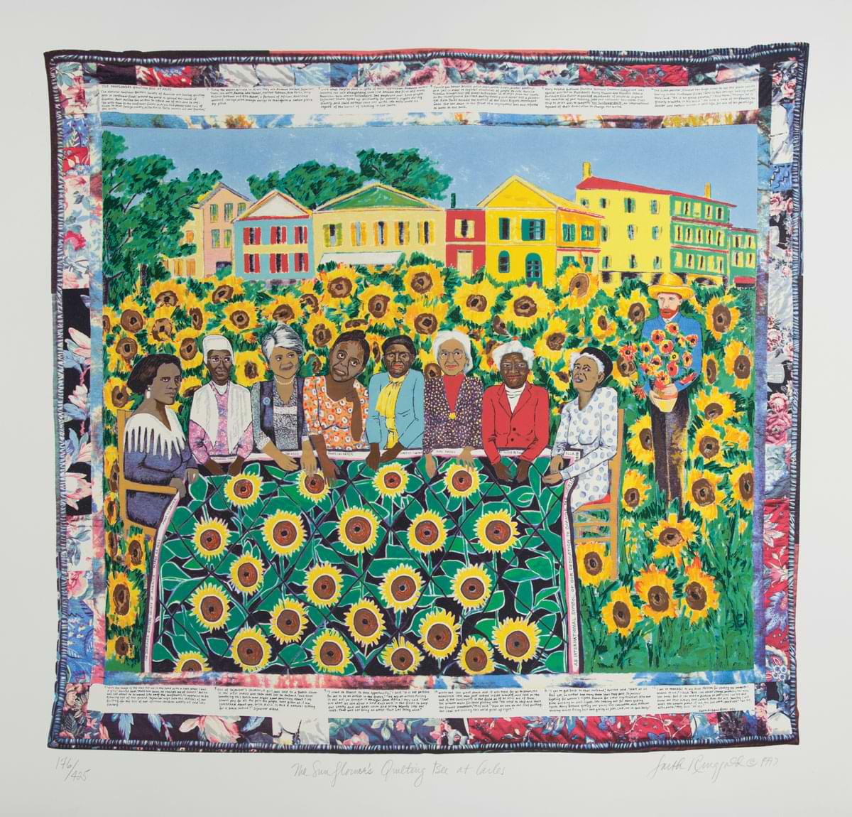 Faith Ringgold, The Sunflower’s Quilting Bee at Arles, 1997